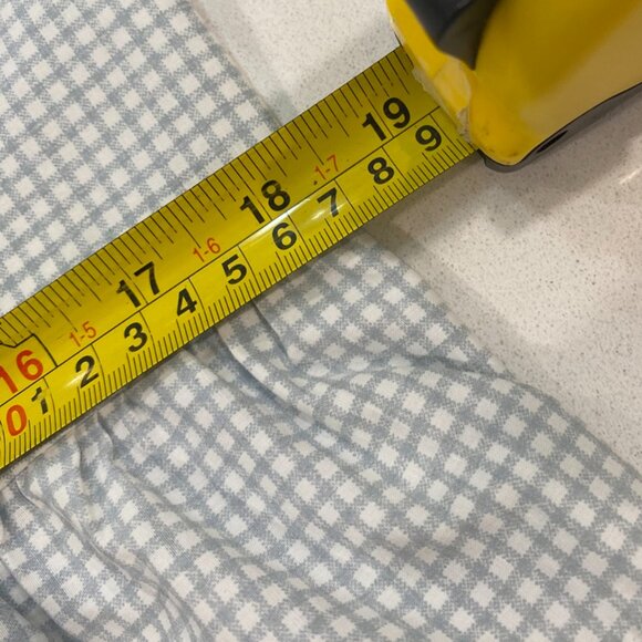 Vintage Set of 2  Pillowcases Blue White Gingham Check Ruffle 18.5" x 28" - Picture 7 of 7